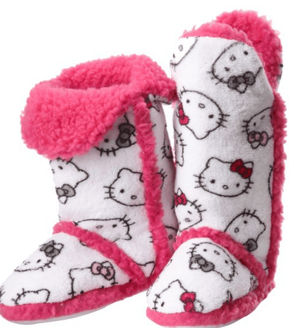 hello kitty boot slippers