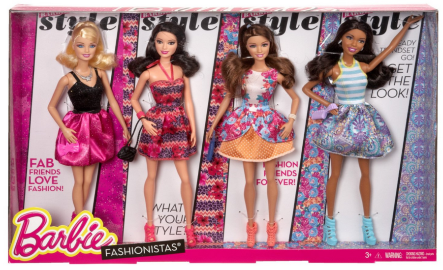 barbie fashionistas 4 pack