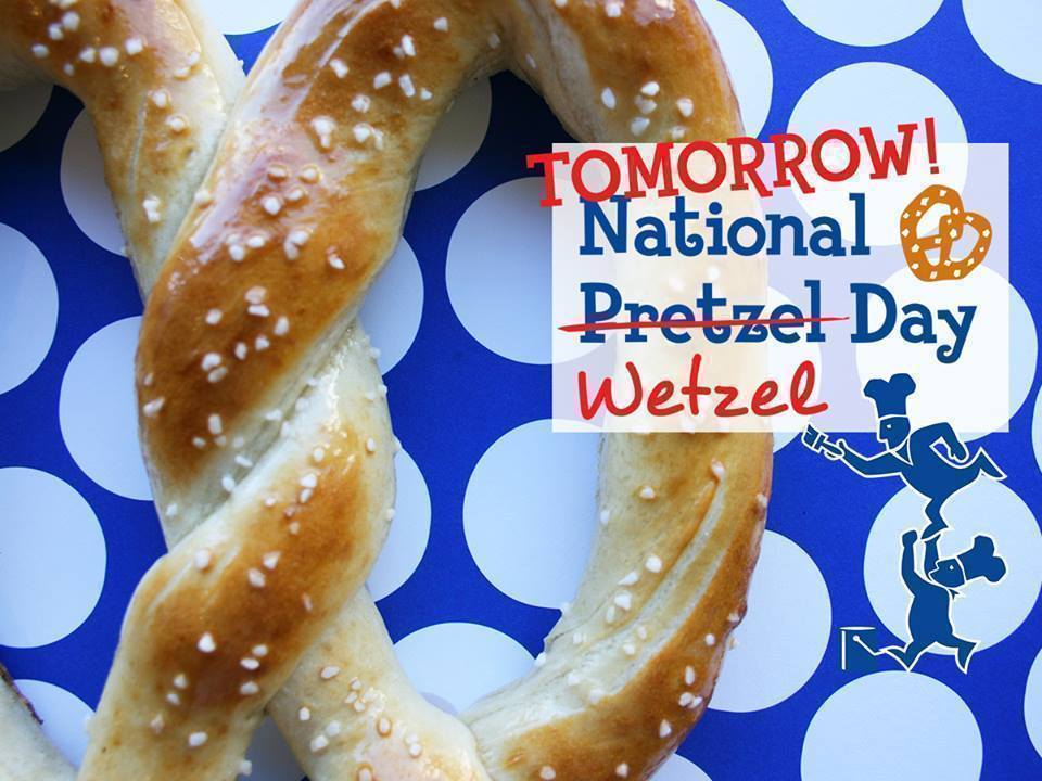 Wetzel’s Pretzels FREE Original Pretzel on April 26th {No Purchase