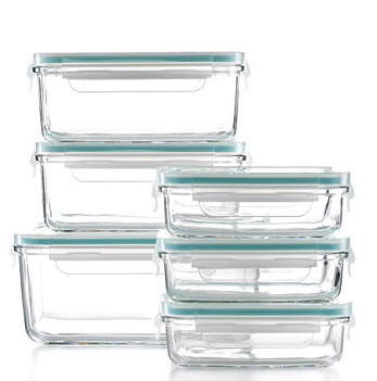 Martha Stewart 12-Piece Glass Storage with Lids Set