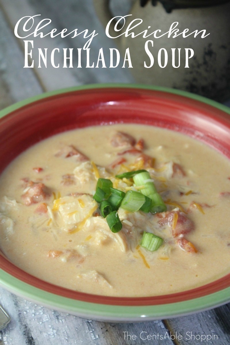 Cheesy Chicken Enchilada Soup {Instant Pot}