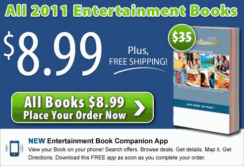 Entertainment Book $8.99 + FREE Shipping + 20% Cash Back!