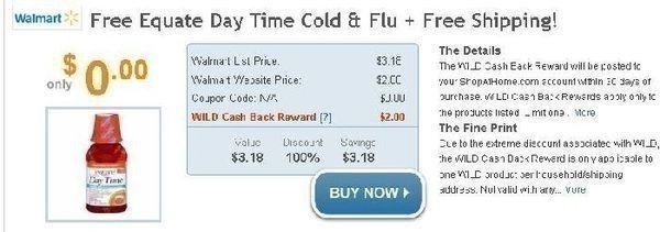 Shop at Home: FREE Equate Day Time Cold & Flu!