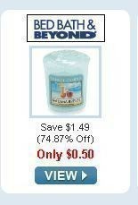 Shop at Home: Bahama Breeze Votive Candle just $0.49 + FREE Ship from Bed, Bath & Beyond!