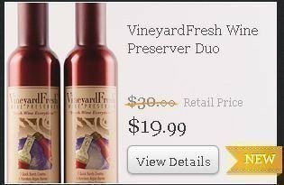 Lot18: FREE VineyardFresh Wine Preserver Duo with $20 Credit (+ FREE Ship!)