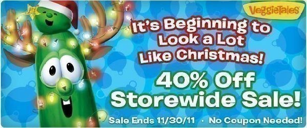 VeggieTales: 40% off + Extra 25% off (Nativity Playset & Noah’s Arc for $7 ea. after Rebate)