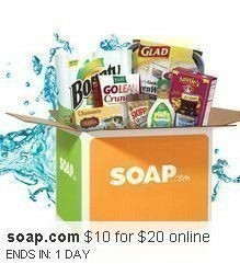 Ideeli:  $20 to Soap.com for only $10