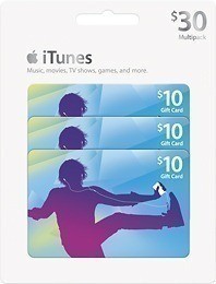 Best Buy: (3) pk. $10 iTunes Gift Cards as low as $22.95