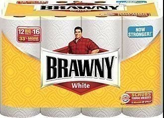 Staples: Brawny White Paper Towels 12 pk $9.99 + FREE Ship