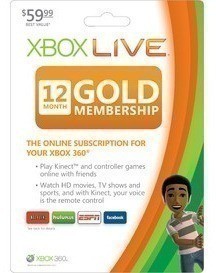 Xbox Live 12 mo. Gold Membership $35.99 + Free Shipping