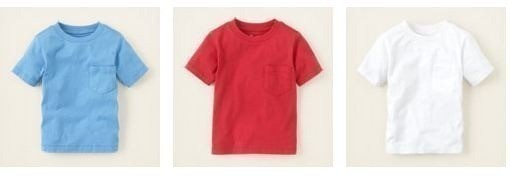 The Children’s Place: 15% off + FREE Ship +10% Back (Today 5/13)–Boys Pocket Tees $2.39