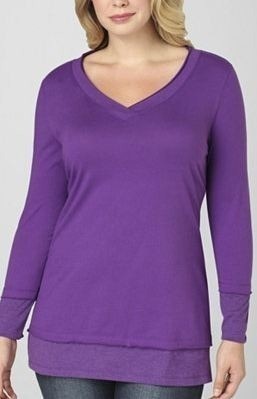 Fashion Bug: FREE Ship to Home (No Min)–Women’s Double Layer V-Neck Tee $3.50