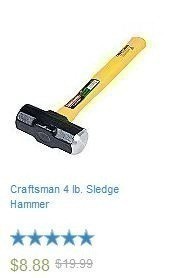 Sears: Craftsman 4 lb Sledge Hammer $8.88 (Was $20) + FREE Pick Up