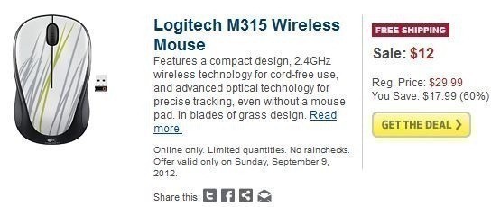 Best Buy: Logitech M315 Wireless Mouse $12 + FREE Shipping (reg. $30)