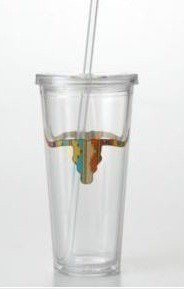 Kohls: Western Style Tumbler Cup + Straw $3.60 Shipped