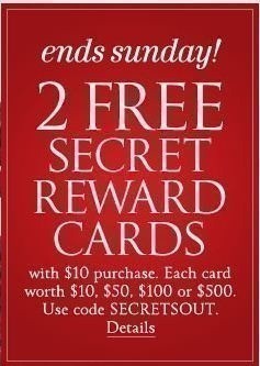 Victorias Secret: 2 FREE Rewards Cards with ANY Purchase $10 or more (+ FREE Fragrance Sample!)