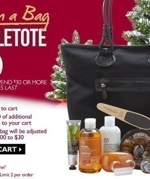 The Body Shop: 3 Items for $30 (+ $30 Mistletote Bag)