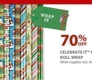 Michael’s: 70% off Celebrate It Christmas Roll Wrap (Today Only) + More