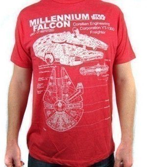 Star Wars Millennium Falcon T-Shirt (Officially Licensed) $10 + FREE Shipping