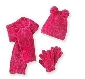 Mambo Girls 3 pc Hat, Mitten and Scarf Set $2.93 Shipped