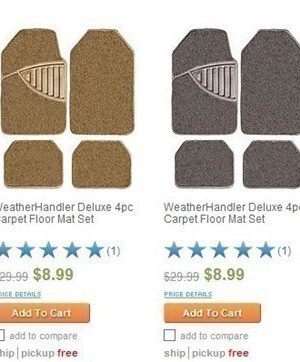 Sears: WeatherHandler Deluxe 4 pc Carpet Floor Mat Set $8.31 (reg. $30)