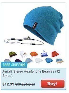 Aerial7 Headphone Beanies just $12.99 Shipped