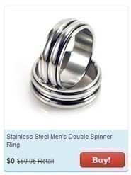 Tanga: Men’s Stainless Steel Rings as low as FREE (+ $5 Shipping)