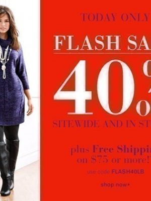 Lane Bryant Flash Sale: 40% off + FREE Shipping to Store