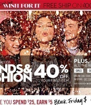 Aeropostale:  40% off One Item + 30% off All Other (Items as low as $2.40 Shipped)