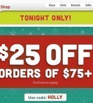 Mattel: $25 off Regular Priced Order of $75 or More (Tonight Only)