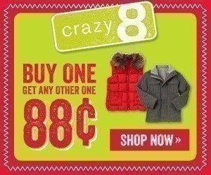 Crazy 8 Buy 1 Get 1 for $.88 Sale (Great Deals on Outerwear, Holiday Collection + More)