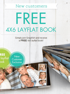 Snapfish | FREE 4×6 Lay Flat Photo Book for New Customers {pay s/h}