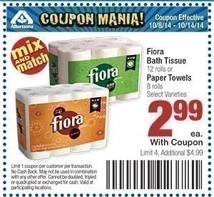 NEW Fiora Bath Tissue or Paper Towel Coupon = Great Price ...