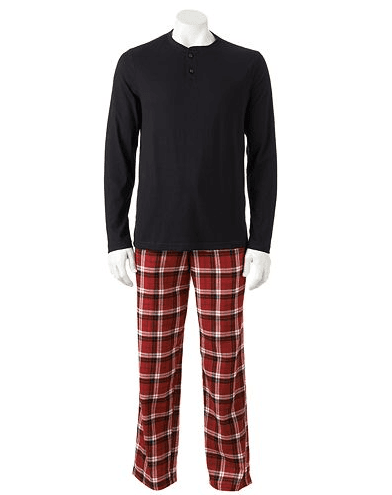 Kohl's: Men's Croft & Barrow Flannel Pajama Set $11 | The CentsAble Shoppin