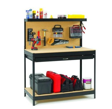 Home Depot: 4ft Black Steel Workbench just $99 + FREE Ship to Store ...