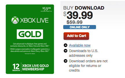 Gamestop: 12-Month Xbox Live Gold Membership Still Available - $39.99 ...