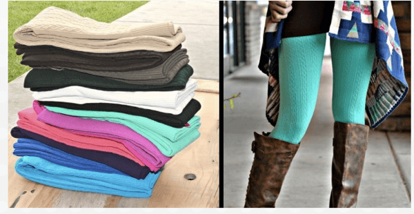 Jane: Cable Textured Fleece Leggings just $4.99