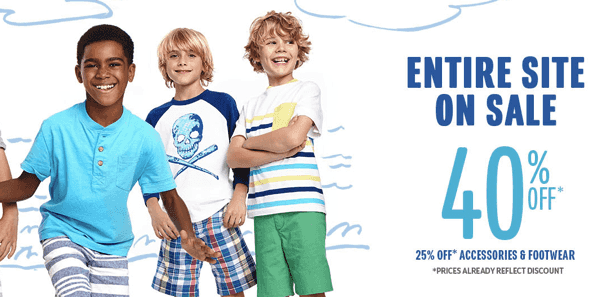 The Children’s Place: 40% OFF Sitewide + Additional 20% OFF