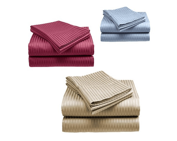 Embossed Doby Deep Pocket Sheet Set (ANY Size) just $19.99 Shipped