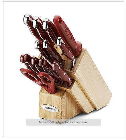 Bon-Ton: Faberware 15 pc Red Forge Cutlery Set just $39.97 + FREE Shipping