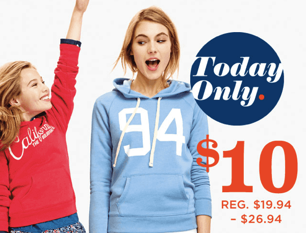 Old Navy: $10 Fleece Hoodies for the Family {Today ONLY}