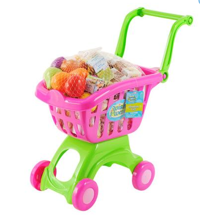 cart shopping pink grocery play wish pieces pick