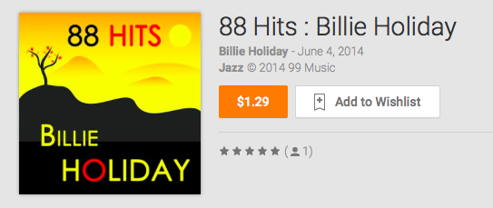 88 Hits: Billie Holiday just $1.29 {Google Play}