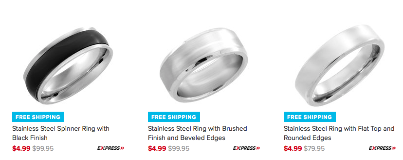 Tanga: Men’s Stainless Steel Rings just $4.99 + FREE Shipping