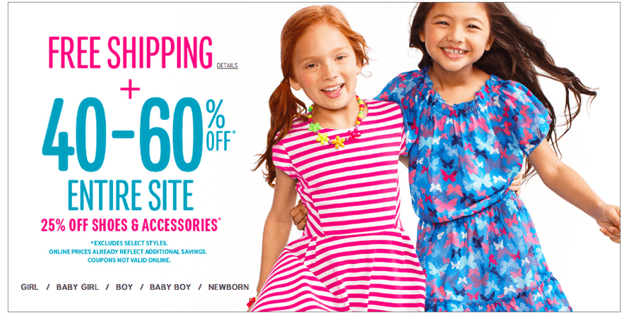 The Children’s Place: 20% OFF + FREE Shipping {Girl’s Breezer Shoes $5}