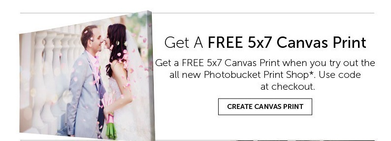 Photobucket: FREE 5×7 Canvas Print {Pay Only Shipping}