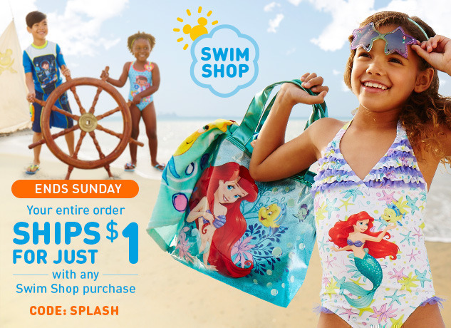 The Disney Store: $1 Shipping with ANY Swim Shop Purchase {Towels just $12.50}