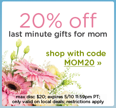 LivingSocial:  20% OFF Last Minute Gifts for Mom