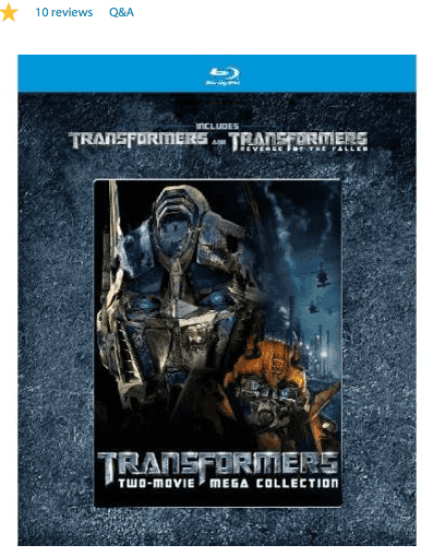 Walmart: Transformers / Transformers: Revenge Of The Fallen Blu-ray just $5