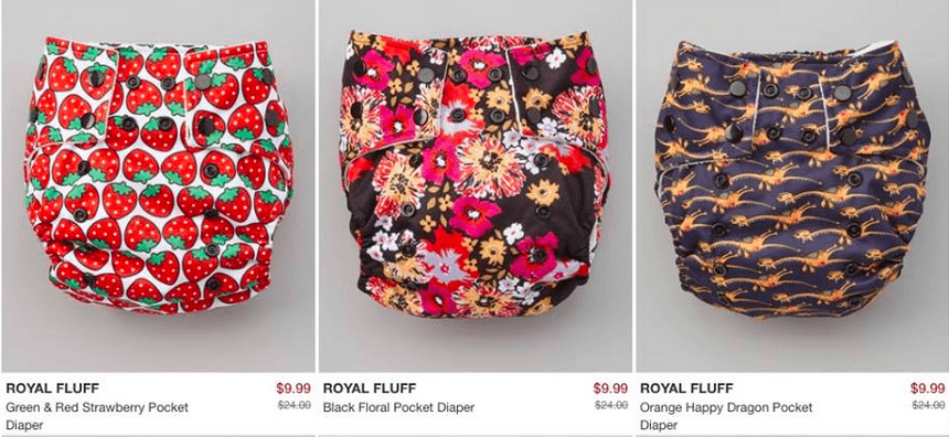 Zulily:  Pocket Diapers just $9.99 {All Sizes} + FREE Shipping with Visa Checkout